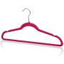 Home Basics Velvet Hangers Non-Slip Hanger-10 Pack-Clothes Hangers, Space Saving Ultra Slim Velvet Hanger with Rotating Steel Hook (10, Fuchsia)