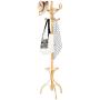 NanaPluz Hat Stand Tree Wood Garments Coat Rack Clothes Hanger Umbrella Holder Hooks Rotating Top Tier, Oak with Ebook