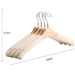 10pcs Random Color Durable Sponge Wood Clothes Hanger Shelf Household Shops Laundry Holder Clothes Hanging Rack Decoration