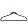 ilovo 10pcs 450.524.5 Plastic Flocking Clothes Hangers Black