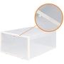 NEXCOVER Clear Stackable Shoe Storage Boxes,Large Size,4pack