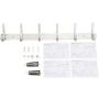 Hawsam Glue No Drilling Wall Mount Coat Double Hook Rack - Heavy Duty 304 Stainless Steel Towel Clothes Hook Holder Hanger for Bathroom Kitchen Bedroom Closet Cabinet Kitchen Office with 6 Hooks