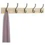 AmazonBasics Wall Mounted Standard Coat Rack, 5 Hooks, Set of 2, Natural AmazonBasics Wall Mounted Standard Coat Rack, 5 Hooks, Set of 2, Natural