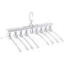 HJYPYJ Magic Clothes Hangers, Slip PP Space Saving Hanger Organiser, 360?? Rotation Folding Hanger, White / 8 Pcs