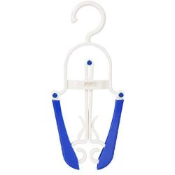 EvaroFly Portable Multipurpose Folding Hanger, Anti-skidding Rotatable Storage Clothes Hanger, Household Travel -Blue 8 Pcs