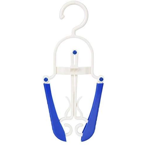 EvaroFly Portable Multipurpose Folding Hanger, Anti-skidding Rotatable Storage Clothes Hanger, Household Travel -Blue 8 Pcs