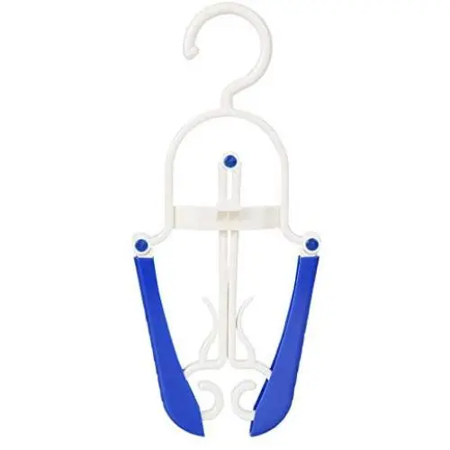EvaroFly Portable Multipurpose Folding Hanger, Anti-skidding Rotatable Storage Clothes Hanger, Household Travel -Blue 8 Pcs