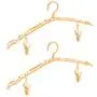 Toygogo 2 pcs Travel Hangers Portable Collapsible Clothes Hangers Folding Hangers Travel Laundry Accessories Space Saving for Clothes - Beige Toygogo 2 pcs Travel Hangers Portable Collapsible Clothes Hangers Folding Hangers Travel Laundry Accessories Space Saving for Clothes - Beige