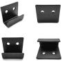 Gjiner Stainless Steel Ceramic Tile Display Wall Hooks Billboard Holder Bracket Wall Mounted Hook Robe Hooks Single Clothes Hanger with Screws Black 2Pcs