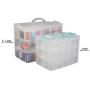 Bins & Things Stackable Storage Container with 30 Adjustable Compartments, Clear, X-Large Bins & Things Stackable Storage Container with 30 Adjustable Compartments, Clear, X-Large