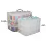 Bins & Things Stackable Storage Container with 30 Adjustable Compartments, Clear, X-Large