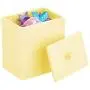 mDesign Modern Square Nursery Countertop Storage Organizer Canister Jar for Cotton Swabs, Rounds, Balls, Pacifiers, Nail Clippers, Medicine Droppers, Brushes and Combs - Light Yellow mDesign Modern Square Nursery Countertop Storage Organizer Canister Jar for Cotton Swabs, Rounds, Balls, Pacifiers, Nail Clippers, Medicine Droppers, Brushes and Combs - Light Yellow