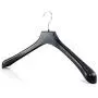 HANGERWORLD 5 Black 19.7inch Plastic Coat Jacket Clothes Garment Top Hangers 1.96inch Wide Broad Shoulder Support HANGERWORLD 5 Black 19.7inch Plastic Coat Jacket Clothes Garment Top Hangers 1.96inch Wide Broad Shoulder Support