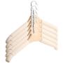 10pcs Random Color Durable Sponge Wood Clothes Hanger Shelf Household Shops Laundry Holder Clothes Hanging Rack