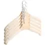 10pcs Random Color Durable Sponge Wood Clothes Hanger Shelf Household Shops Laundry Holder Clothes Hanging Rack