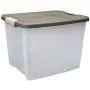 Sterilite 19378606 50 Quart Clear Base Shelf Tote