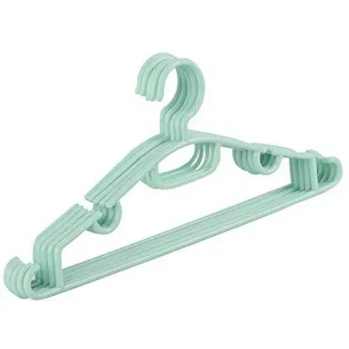 SAASNY Standard Hangers Plastic Hangers,Multi Coloured Plastic Hanger,Adult Plastic Coat Hangers,Plastic Clothes Hanger Windproof Hooks,30 Pack Space-Saving Non-Slip,Green for Coat,Jacket,Shirt,Dress