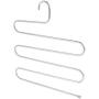 5pcs Stainless Steel Trousers Hanger Clothes Closet Belt Holder Rack 5 Layers Saving Space Shelf Organizer Storage Rack