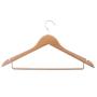 Flameer Vintage Plain Wooden Wedding Dress Hanger Bridal Groom Coat Hangers Party Gift