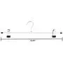 Amber Home Extra Large 15.75 (40cm) Length Metal Pants Hanger Slack Hanger for Men with Non-Slip Adjustable Clips Pack of 8 Amber Home Extra Large 15.75 (40cm) Length Metal Pants Hanger Slack Hanger for Men with Non-Slip Adjustable Clips Pack of 8