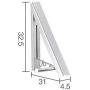 ZZYQ Folding Wall Mounted Retractable Clothes Hanger, Closet Organizer, The Original Folding Drying Rack,Aluminum Folding Drying Coat Racks,Black,B