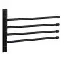 Swivel Towel Bar SUS 304 Stainless Steel 4-Arm Bathroom Swing Hanger Towel Rack Holder Storage Organizer Space Saving Wall Mount Matte Black Swivel Towel Bar SUS 304 Stainless Steel 4-Arm Bathroom Swing Hanger Towel Rack Holder Storage Organizer Space Saving Wall Mount Matte Black