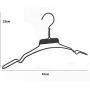 Luxury Wide Shoulder Matte Black Metal Coats Hanger for Clothes, Strong Double Line Heavy Duty Garment Hanger (10 Pieces)