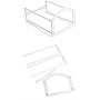 Sdoveb Standing Clothes Hanger Stacker Holder - Hanger Organizer Storage Rack for Laundry Room Closet Organizer Hold Up to 30 Hangers (White)