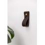 Small Leather Wall Hook, minimal wall hanging strap towel hook rack wall leather loop strap for scarf hook storage hanger towel holder coat hooks decorative