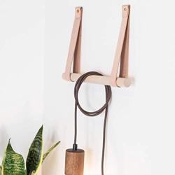 Large Leather Wall Hook, minimal wall hanging strap towel hook rack wall leather loop strap for scarf hook storage hanger towel holder leather shelf strap