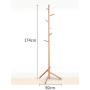 Angels home Simple Solid Wood Coat Rack Nordic Floor Racks Bedroom Living Room Clothes Rack Simple Modern Floor Hangers