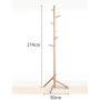 Angels home Simple Solid Wood Coat Rack Nordic Floor Racks Bedroom Living Room Clothes Rack Simple Modern Floor Hangers