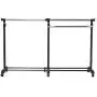 Extendable Storage LaundryCloset Stick Hanger Rolling Clothes Holder Rack Adjustable Drying