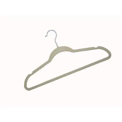 Millsave 120 Flocked Huggable Pant Shirt Clothes Hangers (White)