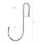 30 Pack Heavy Duty S Hooks Stainless Steel S Shaped Hooks Hanging Hangers for Kitchenware Spoons Pans Pots Utensils Clothes Bags Towers Tools Plants (L Silver)