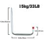 SEVGTY Utility Hooks Garage Hooks Heavy Duty Bike Hooks Ladder Hooks for Garage 8-Pack
