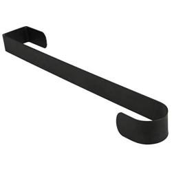 J&T Metal Wreath Hanger Over The Door Hook for Wreath Hat Clothes Holder 15 inch, Black