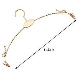 Exttlliy Metal Underwear Bra Rack Durable Fashion Children Clothes Hangers Hook Lingerie Shop Display Hanger Clips (Rose Gold, 10PCS)