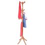 Wooden Coat Rack Stand | Entryway Free Standing Wood Tree Coat Racks Hanger Floor Clothes Hanging Stand (Yellow)