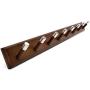LAXF-Wall Coat Racks with Hooks/Hangers Coat Rack Bamboo Clothes Hook Dorm Room Bedroom on The Wall Wall-Mounted Hook Hanger Multifunction Straight Edge Retro Color (Size : 100cm)