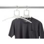 EvaroFly Multipurpose Magic Stretch Folding Hanger, Anti-skidding Rotatable Storage Clothes Hanger, Household Travel Camping -White 44x52x47cm