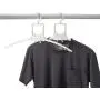 EvaroFly Multipurpose Magic Stretch Folding Hanger, Anti-skidding Rotatable Storage Clothes Hanger, Household Travel Camping -White 44x52x47cm