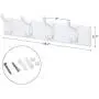 SONGMICS Wooden Wall-Mount Coat Rack with 4 Metal Hooks, 16 Inch Coat Hook Rail for Hallway Bathroom Closet Room, White ULHR23WT SONGMICS Wooden Wall-Mount Coat Rack with 4 Metal Hooks, 16 Inch Coat Hook Rail for Hallway Bathroom Closet Room, White ULHR23WT