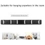 LAXF-Wall Coat Racks with Hooks/Hangers Coat Rack Bamboo Clothes Hook Dorm Room Bedroom on The Wall Wall-Mounted Hook Hanger Multifunction Straight Edge Black (Size : 35.6cm)