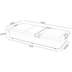 Under-Bed Storage Underbed Storage Bag Boxes Underbed Storage Boxes with Wheels with Clips Plastic Storage Boxes Clothes Quilt Storage Boxes Toy Clothing Storage Boxes ZHAOYONGLI