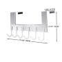 Door Hanger Hook- 6 Over Door Hooks, Over The Door Hook Hanger for Clothes Hat Coat, Bathroom Door Towel Hanger for Robes, Silver