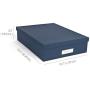 Bigso Oskar Fiberboard Label Frame Document Letter Box, 3.3 x 10.2 x 13.8 in, Dark Blue Bigso Oskar Fiberboard Label Frame Document Letter Box, 3.3 x 10.2 x 13.8 in, Dark Blue