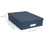 Bigso Oskar Fiberboard Label Frame Document Letter Box, 3.3 x 10.2 x 13.8 in, Dark Blue Bigso Oskar Fiberboard Label Frame Document Letter Box, 3.3 x 10.2 x 13.8 in, Dark Blue
