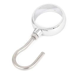 uxcell Wardrobe Bathroom Clothes Hanging Tube Rod Hooks Hangers 90mm Long 2pcs