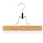 HANGERWORLD 15 Natural Wooden 9.8inch Clamp Clothes Garment Pant Skirt Hangers Felt Lining HANGERWORLD 15 Natural Wooden 9.8inch Clamp Clothes Garment Pant Skirt Hangers Felt Lining